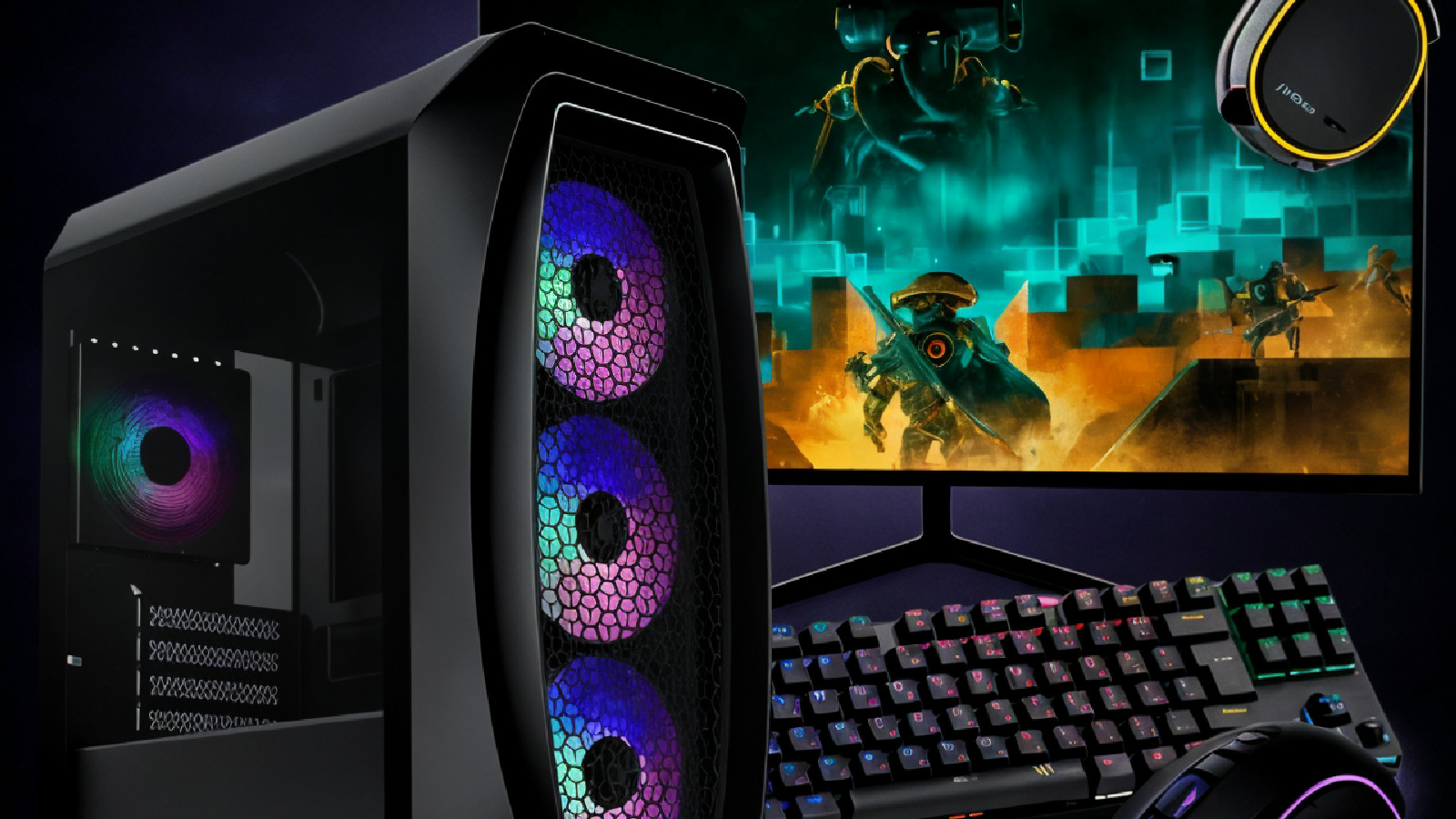 PC Gamer Completo Ryzen 7 5800X, RTX 5060 Ti, 64GB DDR4, SSD NVMe 1TB, 700W 80 Plus, 3NCBMGKF-E
