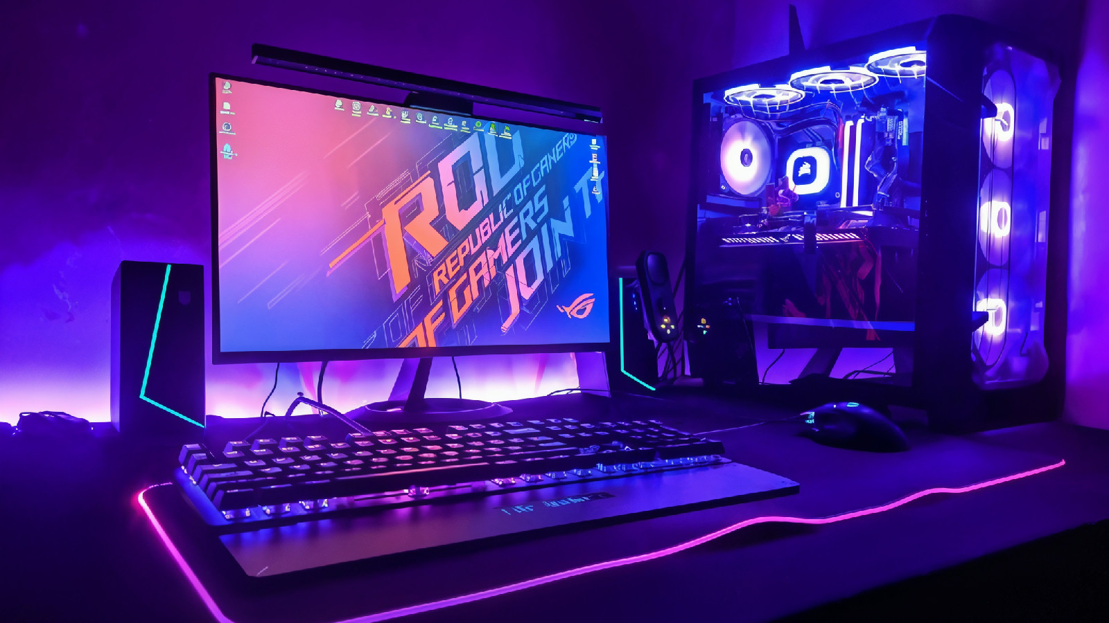 a desktop computer sitting on top of a desk