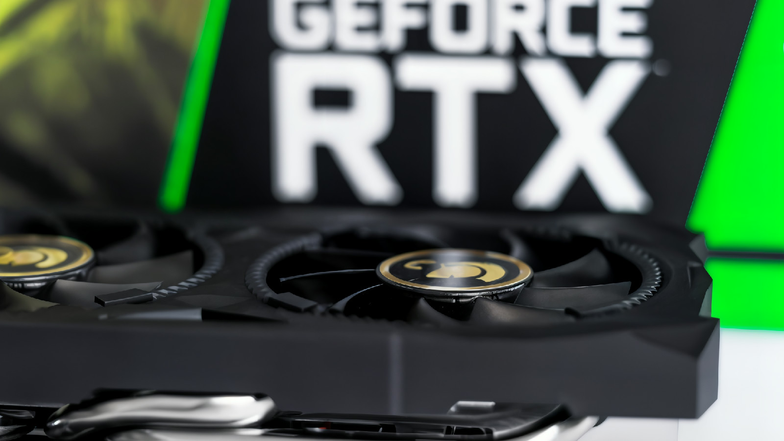 a close up of a graphics card on a table