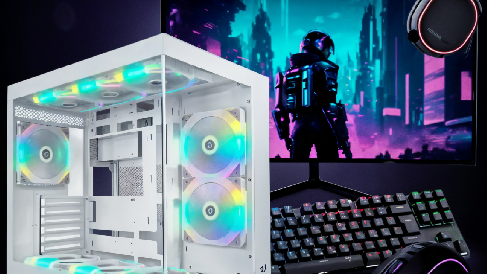 PC Gamer Completo Ryzen 5 5600, RTX 5060 Ti, 16GB DDR4, SSD 480GB, 600W 80 Plus, Q3HX6IDA-E