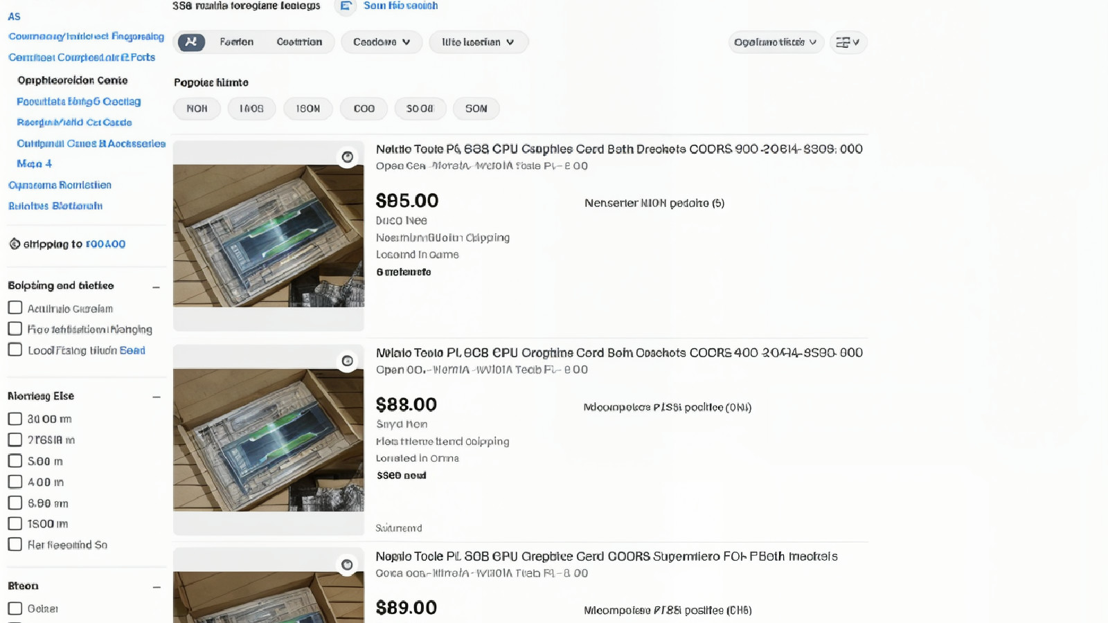 Muitas GPUs Nvidia Tesla P4 estão listadas por menos de US$ 100 no eBay.