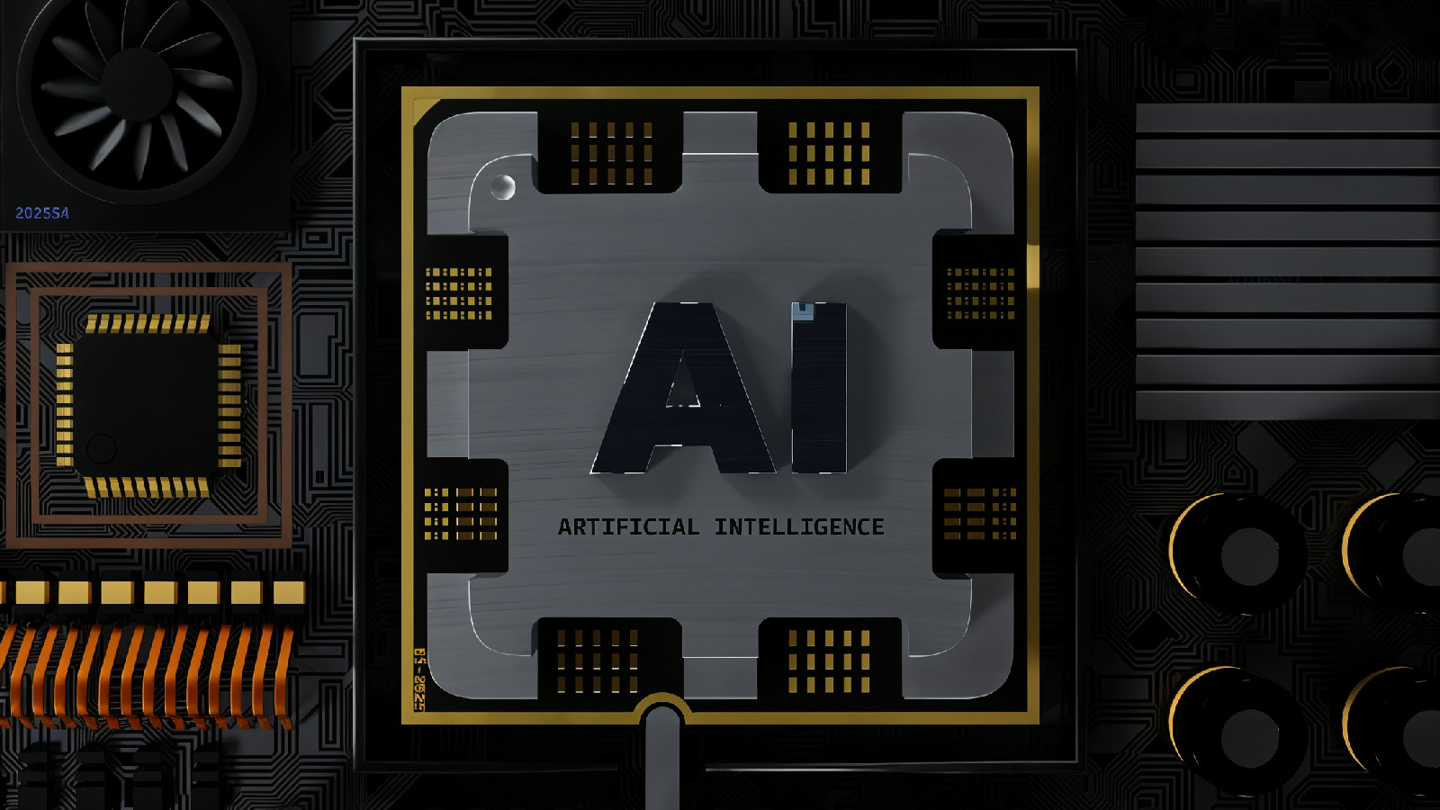 a computer chip with the letter ai on it