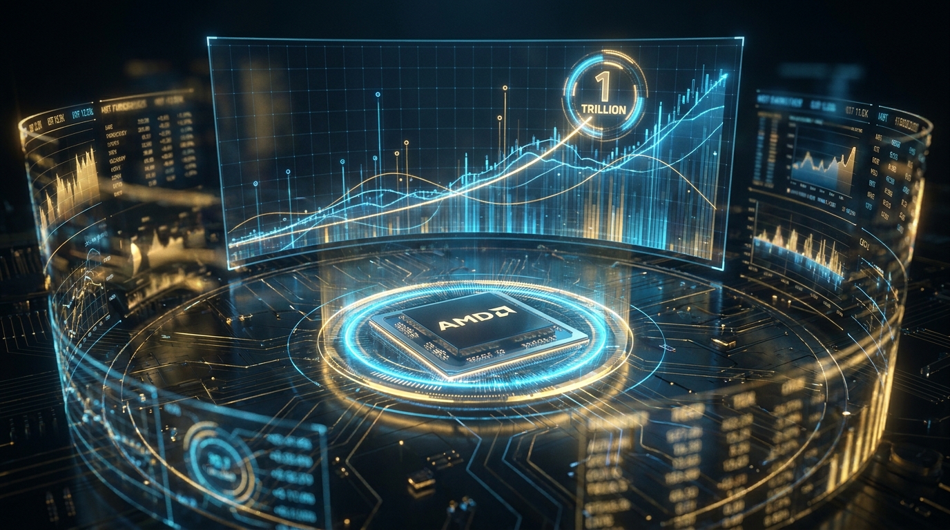 AMD rumo ao US$ 1 trilhão: O salto das ações e os riscos no caminho
