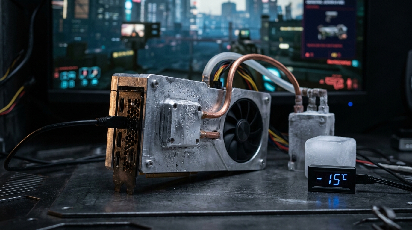 RTX 3060 "congelada": gambiarra extrema derrete temperaturas em Cyberpunk 2077