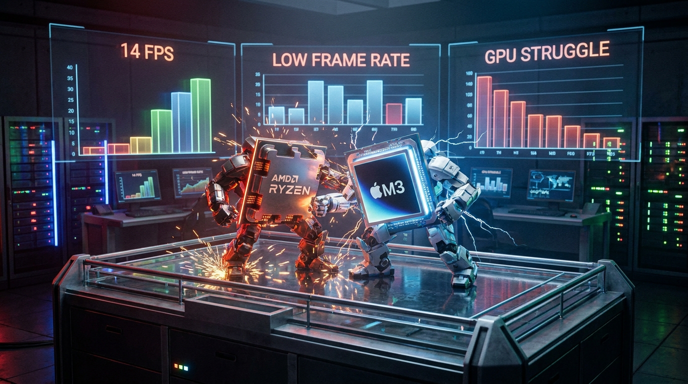 Jogos a 14 FPS superam o MacBook? A polêmica do marketing da AMD contra a Apple