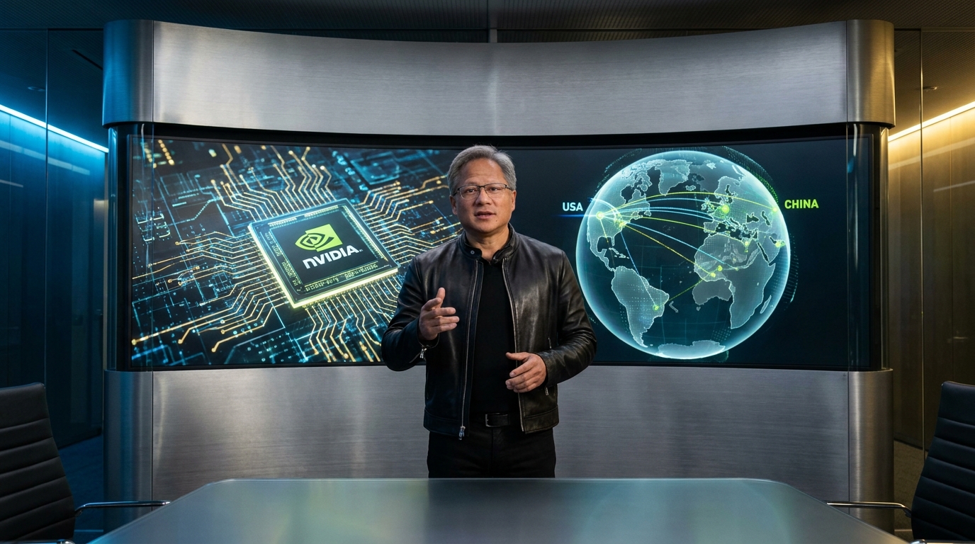O presidente-executivo da Nvidia afirma acreditar que o mercado chinês se abrirá com o tempo
