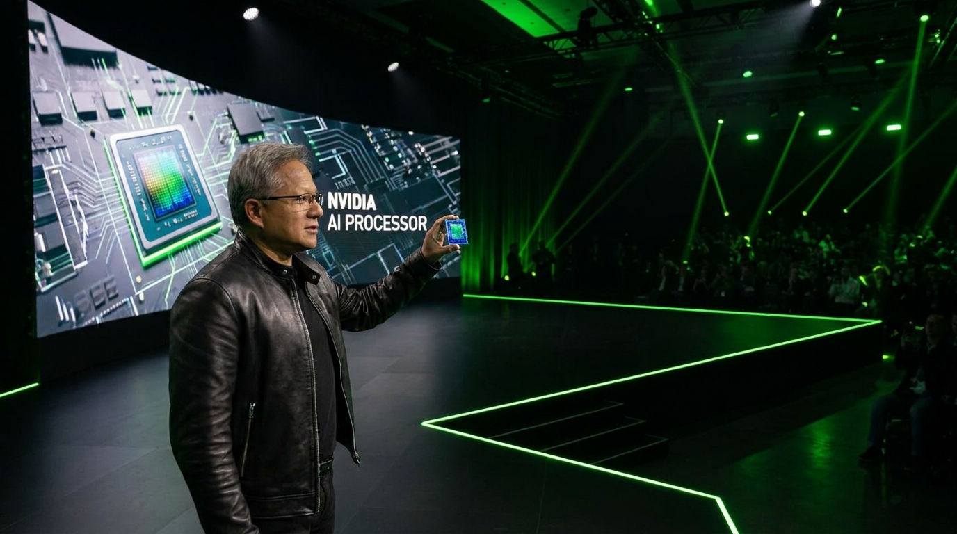 CEO da Nvidia anuncia processador de IA para laptops; ações sobem no pré-mercado