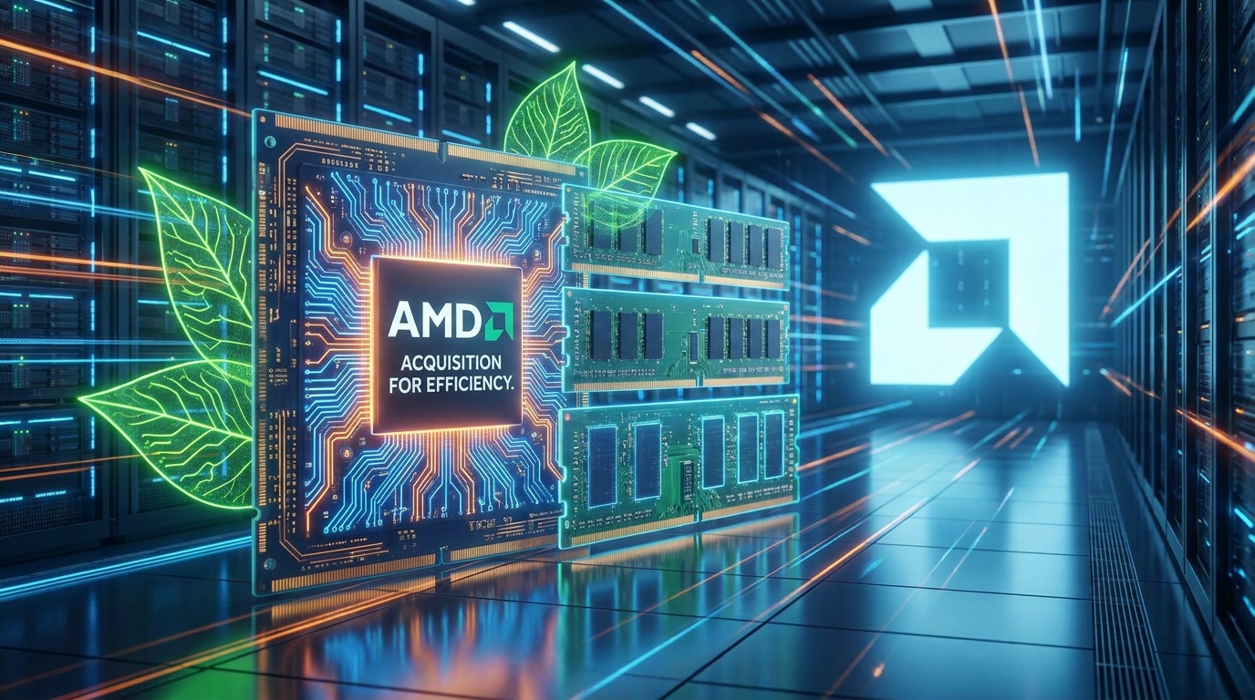 AMD compra startup de IA para ampliar memória em data centers e reduzir consumo de energia