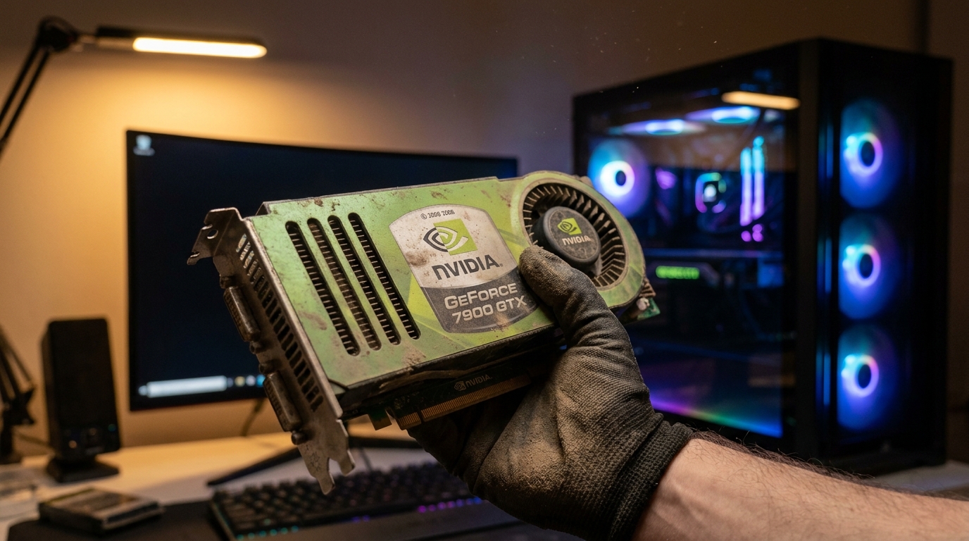 Gamer encontra GPU antiga da NVIDIA de 18 anos atrás e questiona: "Onde está o RTX?"