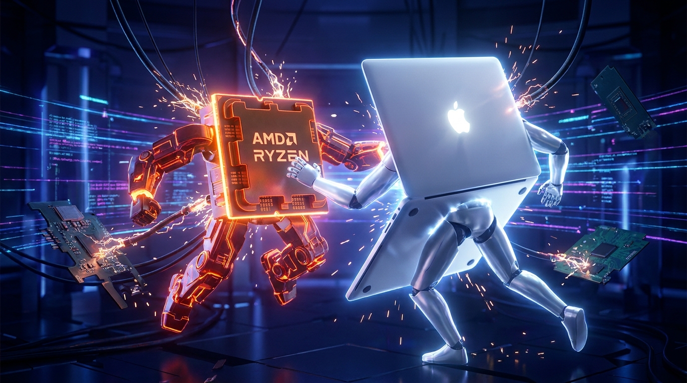 Xô, Apple: AMD lança página criticando pontos fracos do MacBook e gera polêmica no mercado tech
