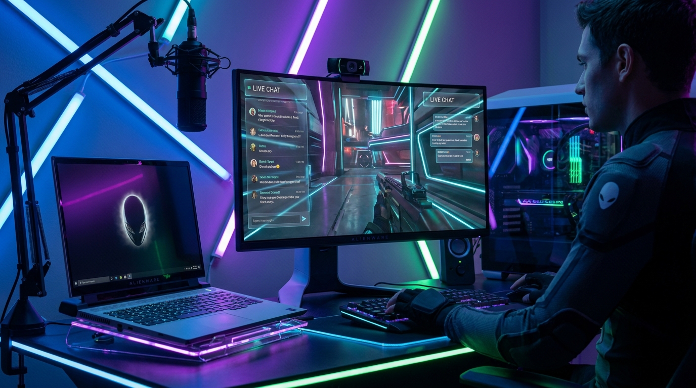 Gameplay e stream ao mesmo tempo? O checklist de hardware Dell para quem quer começar a transmitir em 2026
